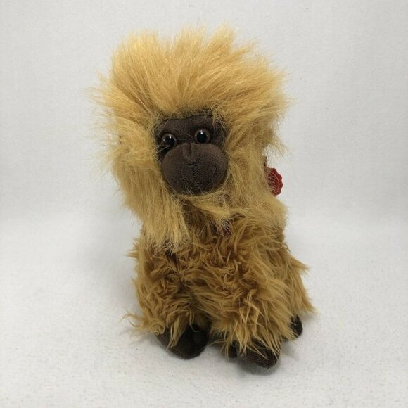 Rare Keel Toys Golden Lion Tamarin Monkey Plush 11” Ape Realistic Badge Fluffy - Picture 1 of 10